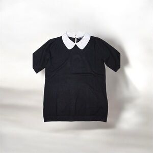 Adrianna Papell Women's Top With Hammered Satin Collar